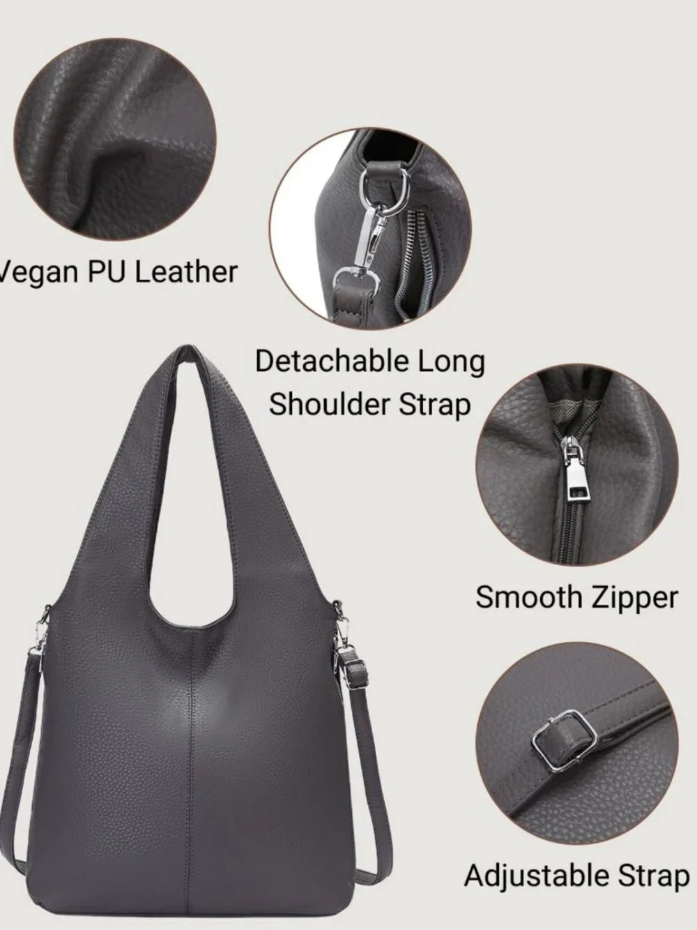 Chic Slouchy Hobo Shoulder Bag Tote Handbag for Women - Stylish & Versatile